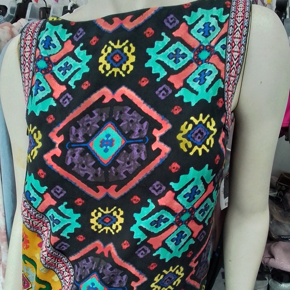 Rachel Roy Aztec Bohemian Multicolor Mini Dress Sz S - Picture 9 of 17